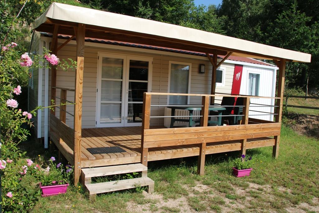 Location - Mobil Home - Lodge Des Sources - Camping du Viaduc, Le Rouget Pers