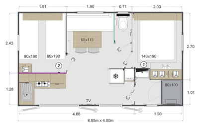 Mobile home - Lodge de la Garde — 3