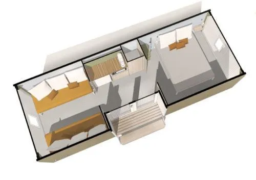 Bungalow Coco Sweet 16M² - 2 Chambres - Sans Sanitaires