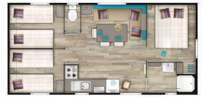 Mobilhome Bermudes 16 30m² - 3 bedrooms — 8