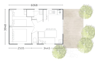 Bergame mobile home, 23 m² - HOTEL FORMULA — 3