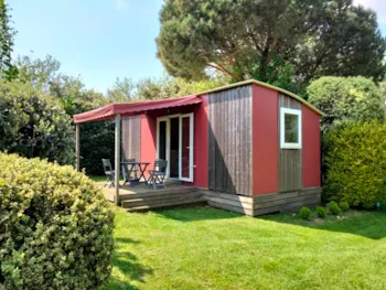 Huuraccommodatie(s) - Stacaravan Elite Toile & Bois 21M² - 2 Slaapkamers - Zonder Privé Sanitair - Camping Les Peupliers