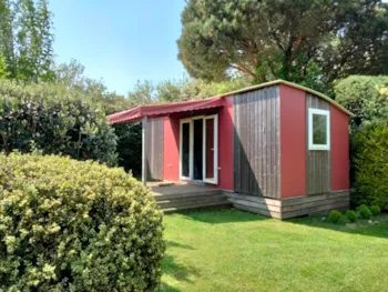 Huuraccommodatie(s) - Stacaravan Elite Toile & Bois 21M² - 2 Slaapkamers - Zonder Privé Sanitair - Camping Les Peupliers