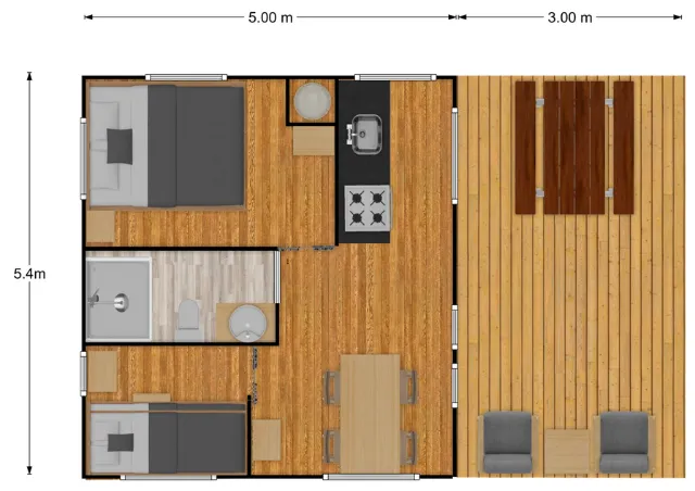 Eco-Lodge Woody 2 Chambres