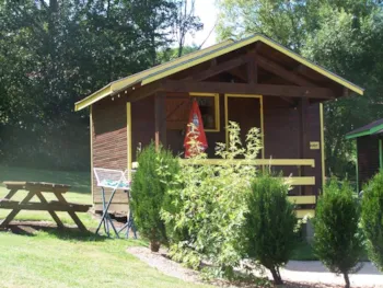 Accommodation - Cabanon Standard Vert 10M² + Terrace 3M² - Without Toilet Block + Loggia 3M² - Flower Camping La Rochelambert