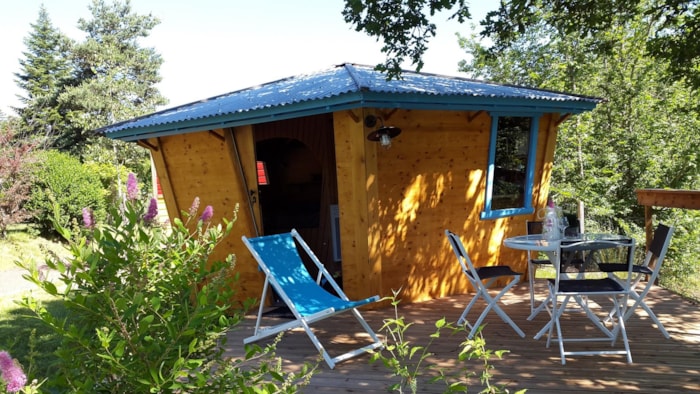 Cabane Robinson 15M² (1Ch - 2 Pers) + Terrasse 14M² + Côté Rivière