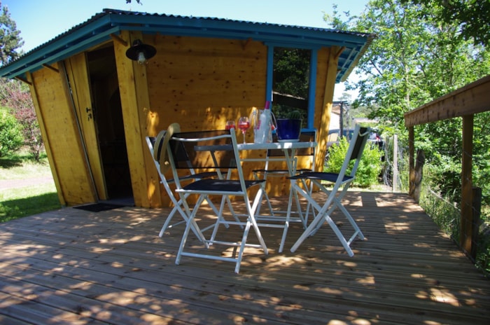 Cabane Robinson 15M² (1Ch - 2 Pers) + Terrasse 14M² + Côté Rivière