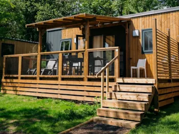 Accommodation - Mobile-Home Premium 37M² 3 Bedrooms + Terrace + Tv + Bbq + 2 Bathrooms + Pedestrian Area - Flower Camping La Rochelambert