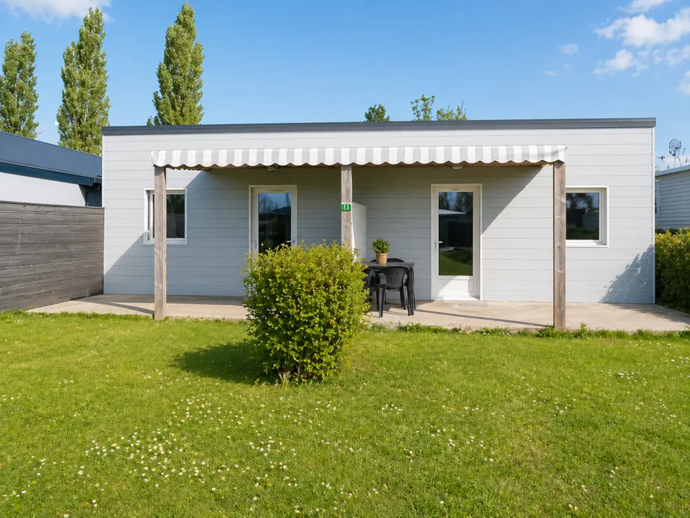 Location - Chalet 1 Ch. - Terrasse Couverte - 25 M2 - Camping de la Baie          Sites et Paysages - Baie de Somme