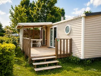 Location - Mobil-Home Premium 2 Ch. - Terrasse Couverte - 30 M2 - Camping de la Baie          Sites et Paysages - Baie de Somme