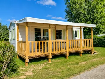 Location - Mobil-Home Confort+ 2 Ch. - Terrasse Couverte - 30 M2 - Camping de la Baie          Sites et Paysages - Baie de Somme