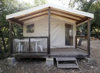 Mietunterkunft - Nature Lodge Zelt - 19 M² - 2 Schlafzimmer - Ohne Badezimmer - Domaine de La Genèse