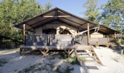 Accommodation - Tent Safari Luxe Xl - 2 Chambres - Mit Sanitären - Domaine de La Genèse