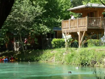 Mietunterkunft - Holzhütte Auf Stelzen Mit Fluß - 24M2 - 1 Zimmer + Klimaanlage (2 Erwachsene + 1 Kinder) - Camping La Coutelière