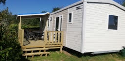 Huuraccommodatie(s) - Mobile Home Tamaris Premium 3 Bedrooms 32 M² Covered Terrace - Camping de la Plage de Cleut Rouz