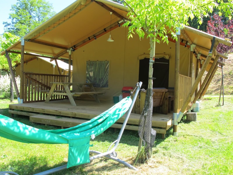 Tente safari, 2 chambres avec terrasse couverte, 38m² 1/5 Pers.