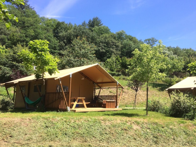 safari tent, 2 chambres avec terrasse couverte, 38m²