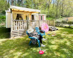 Huuraccommodatie(s) - Mobil-Home Riviera 27.5M² - 2 Chambres Avec Une Terrasse Semi-Couverte - Camping La Chatonnière