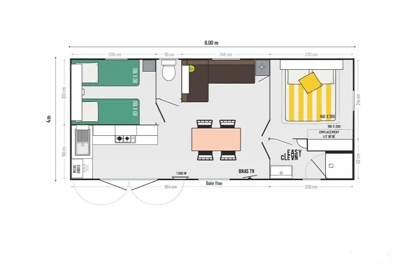 Nouveauté 2026, Mobil-Home Riviera Suite, 2 Chambres.