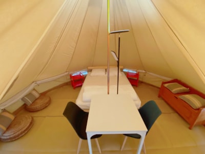 Canvas lodge in the bamboo grove
