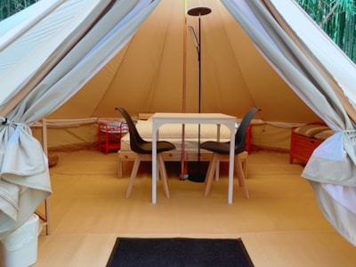 Canvas lodge in the bamboo grove