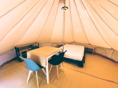 Canvas lodge in the bamboo grove
