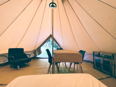 Canvas lodge in the bamboo grove