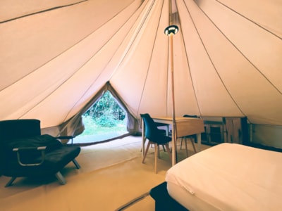 Canvas lodge in the bamboo grove