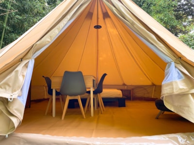 Canvas lodge in the bamboo grove