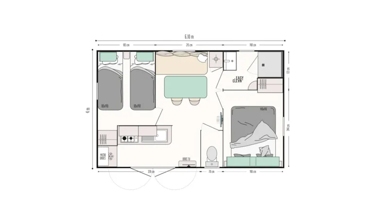 Mobilhome Irm Confort Compact - Clim - 2 Chambres