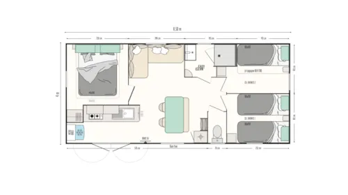 Location - Mobilhome Irm Premium - 3 Chambres - Clim + Lave Vaisselle - image n°3 - Camping Le Gallo Romain