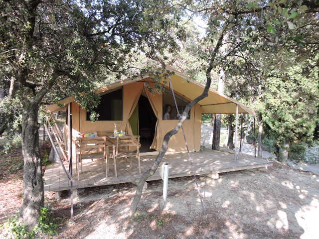 Mietunterkunft - Tente Lodge Équipée - Camping Les Terrasses Provençales
