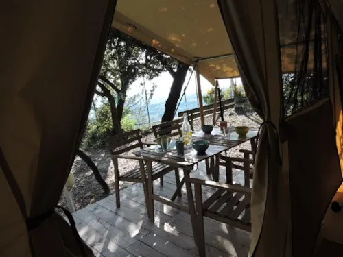 Accommodation - Lodge Aventure Tent - 2 Rooms - image n°3 - Camping Les Terrasses Provençales