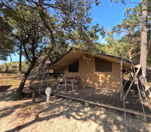 Accommodation - Lodge Aventure Tent - 2 Rooms - image n°1 - Camping Les Terrasses Provençales