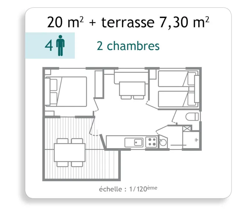 Mobil Home - 2 Chambres