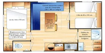 Mietunterkunft - Mobilhome Comtat 29 M² 2 Zimmers - Pets Are Not Allowed - - Camping Le Brégoux