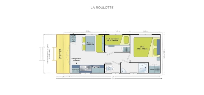 Roulotte Irm 20.4M² - 2 Chambres
