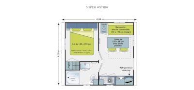 Mobile home Super Astria 16.1m² - 1 Bedroom — 2