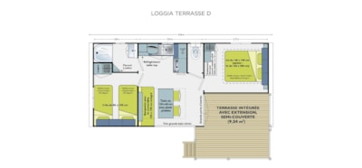 Mobile home Loggia 25m² + terrace - 2 Bedrooms — 7