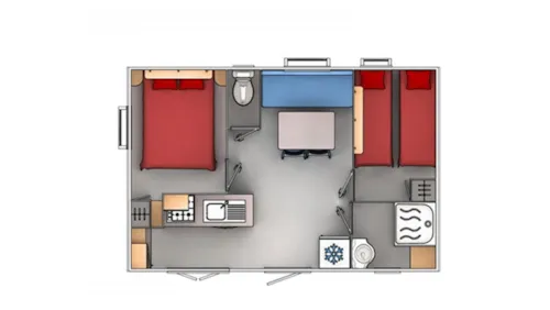 Accommodation - Mobile-Home Trigano 24 M² - 2018 - image n°3 - DOMAINE DE LA CHAMARADE