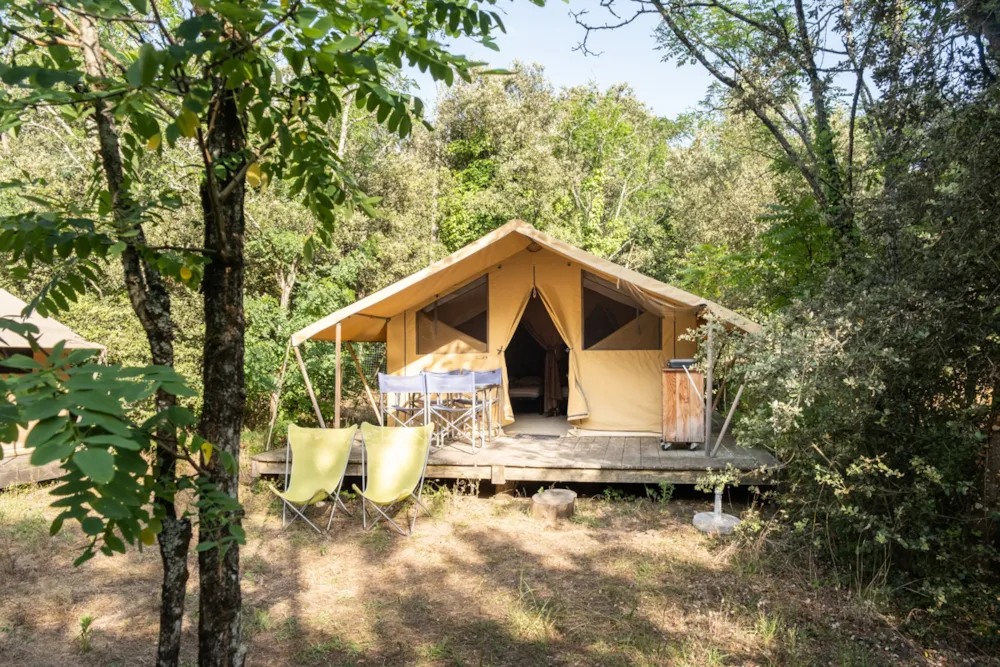 Location - Tente Toile & Bois Classic Iv Vue Forêt - Huttopia Oléron les Pins