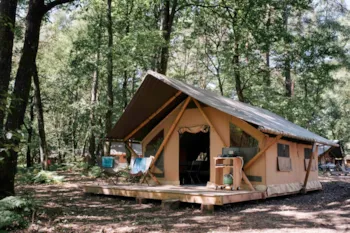 Huuraccommodatie(s) - Bungalowtent Trappeur Poêle - Huttopia Lac de Sillé