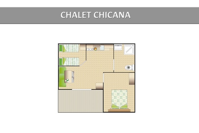 Loggia Confort Chalet 35M² - Pour Personne À Mobilité Réduite - Climatisation - Tv