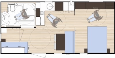 Mobile home for people with reduced mobility - 2 bedrooms — 8