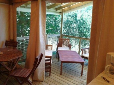 Canvas bungalow Standard 19m² (2 bedrooms) - sheltered terrace 6m² - without toilet blocks