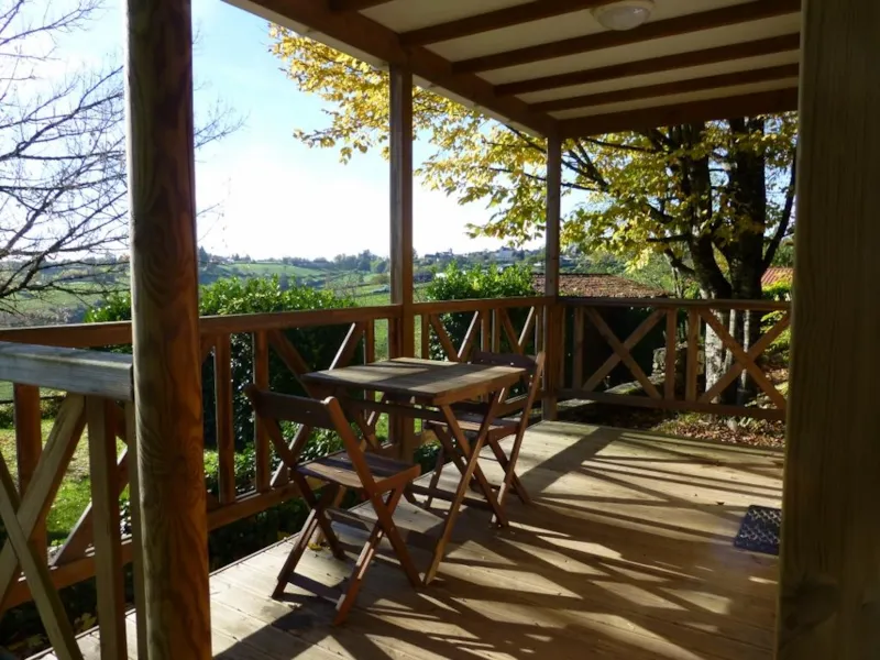 Chalet Noisette Confort 16M² (1 Chambre) - Terrasse Couverte 8M² - Tv