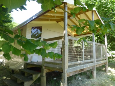 Canvas bungalow Standard 19m² (2 bedrooms) - sheltered terrace 6m² - without toilet blocks