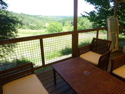 Canvas bungalow Standard 19m² (2 bedrooms) - sheltered terrace 6m² - without toilet blocks