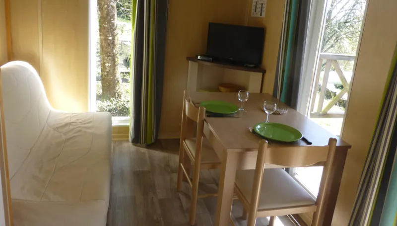 Chalet Noisette Confort 16M² (1 Chambre) - Terrasse Couverte 8M² - Tv