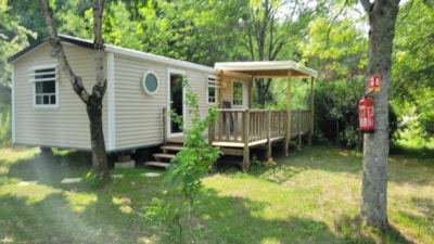 Mobile-home Premium 32 m² (3 bedrooms) Half-covered terrace 15m² + TV + A/C